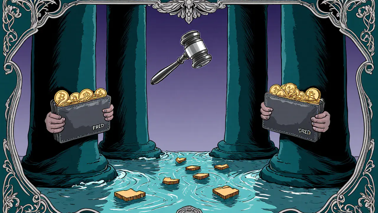 Escena de riesgo con grandes billeteras, piscinas de liquidez fragmentada y martillo de la SEC.