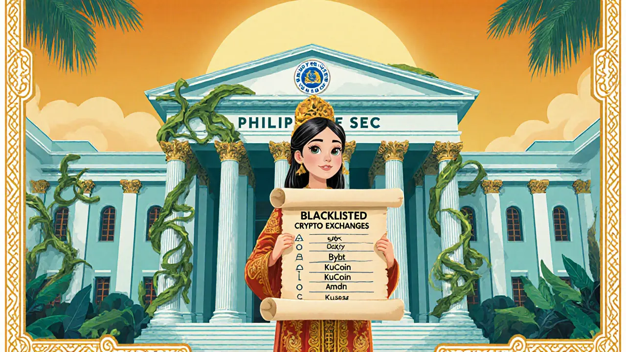 Lista negra de exchanges de criptomonedas en Filipinas según la SEC