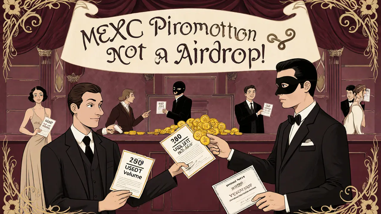 Traders en un salón art déco intercambian volúmenes por tokens, mientras un estafador intenta robar ETH.