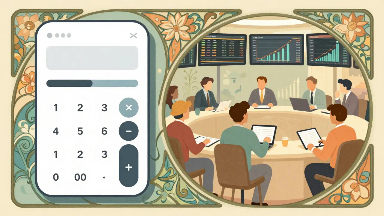 Comparación entre calculadora de criptomonedas y mercado de trading activo